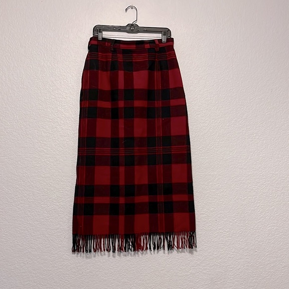 Woolrich Dresses & Skirts - Vintage Woolrich Wool Plaid Tassel Maxi Skirt